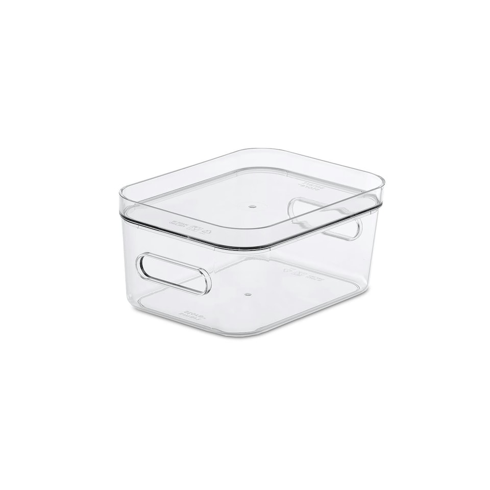 image 1 of SmartStore BPA Free Compact Clear Lid For Storage Bin Container, Size S