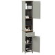 image 9 of Bath Vida Priano 2 Door Tall Bathroom Cabinet With Mirror, Grey & Oak