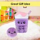 image 8 of Boba Tea Soft Toy Cute Plushie Huggable Cuddly Stuffed Toy Gift 35cm Lilac