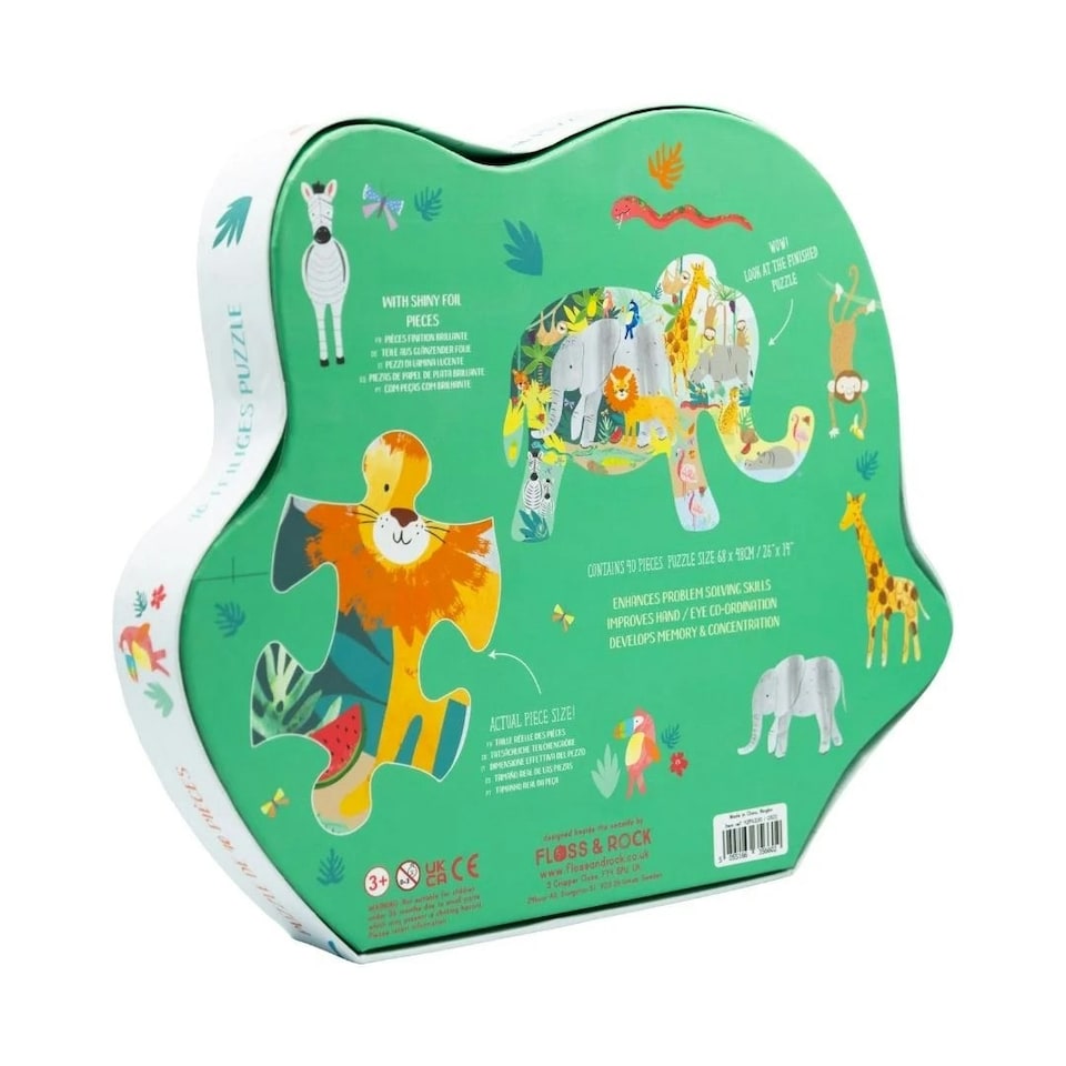 image 1 of Floss & Rock Jigsaw Puzzle 40 Piece - Jungle