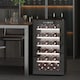 image 2 of HOMCOM 41 Bottle Wine Fridge, 91 Litre Capacity, 45cm Freestanding Wine Cooler Fridge with Glass Door, LED Light, Digital Touch Screen, Temperature Control, Black | Black