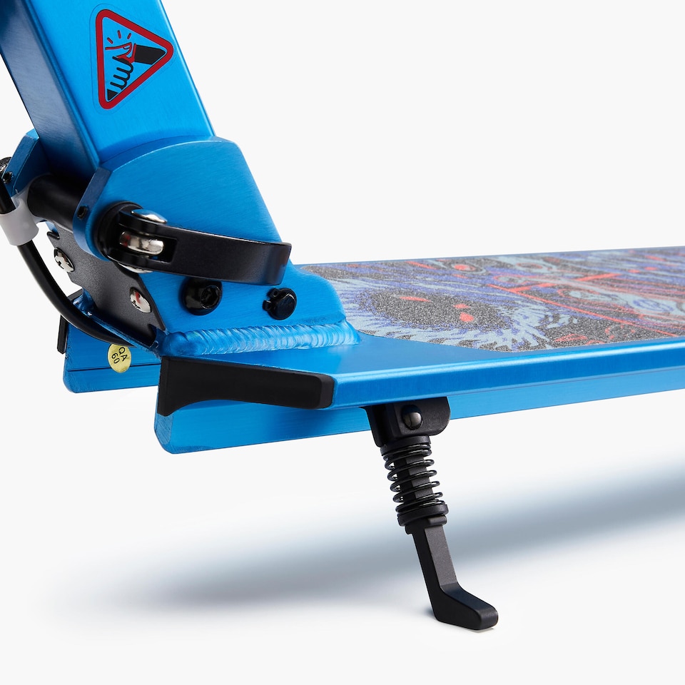 image 1 of Decathlon Kids' Scooter With Handlebar Brake and Suspension Mid 5 - Blue Graphics