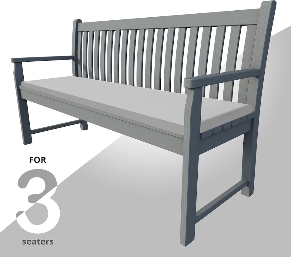 image 1 of Waterproof Garden Bench Cushion 3 Seater I Indoor & Outdoor Bench Seat Pad