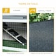 image 6 of PawHut Rabbit Hutch, Bunny Cage 2-Tier Wooden w/ Openable Roof Outdoor Grey