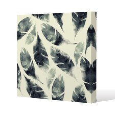 Feathers fantastic birds  seamless pattern (Canvas Print) / 77 x 77 x 4cm | Multi
