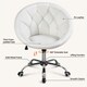 image 5 of Yaheetech Tufted Leisure Office Chair  Adjustable Height White