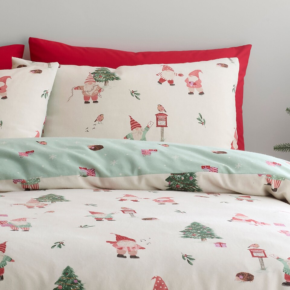 image 1 of Fusion Christmas Gonks Duvet Cover Set Natural