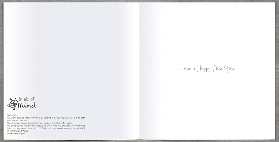 image 1 of Pack of 8 Festive Christmas Tree In Aid Of Mind Charity Christmas Cards