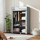 image 10 of HOMCOM Fabric Wardrobe w/ Shelves Hanging Rail Foldable Closets Light Grey