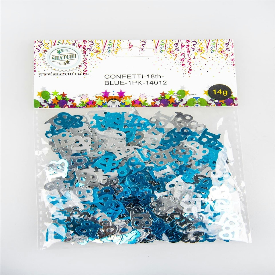 image 1 of 14g 18th Blue Happy Birthday Confetti