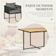 image 3 of Outsunny Rattan Dining Set, Rattan Cube Dining Sets with Space-saving