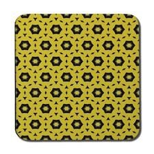 Yellow & Black Geometric Pattern (Coaster)