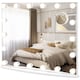 image 1 of COSTWAY 2 in 1 Tabletop Wall Mounted Makeup Mirror Vanity Mirror