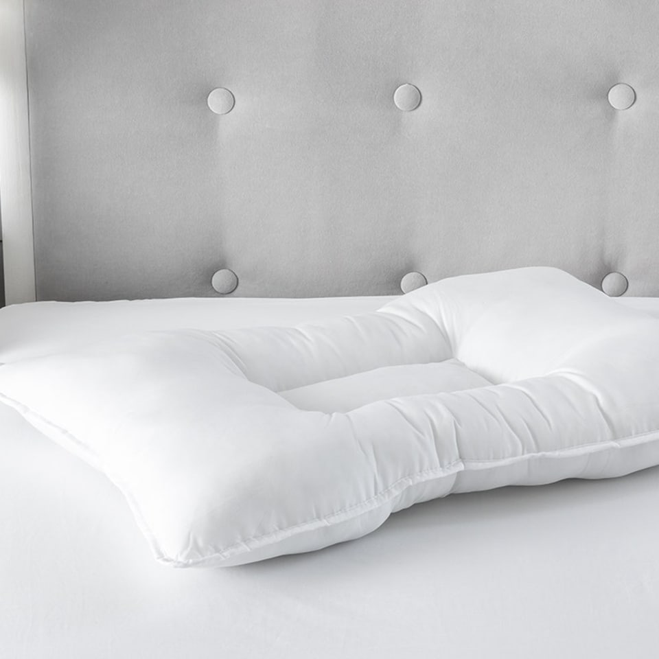 image 1 of Anti Snore Soft Touch Pillow Pair Microfibre Cover White