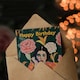 image 3 of Serious Girl Dinner Party Drinks Floral Her Birthday Card