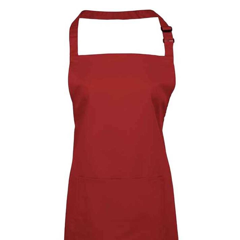 image 1 of Premier Unisex Adult Colours Pocket Full Apron | Red | Red | One Size | 1