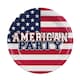 image 1 of American Party USA Round Biodegradable Paper Plates 23cm - Pack of 10