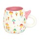 image 2 of Funky Fungi Print Mug with Mushroom Handle