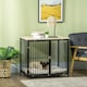 image 2 of PawHut Dog Crate Furniture w/ Soft Cushion, for Indoor Use, Small, Medium Dogs