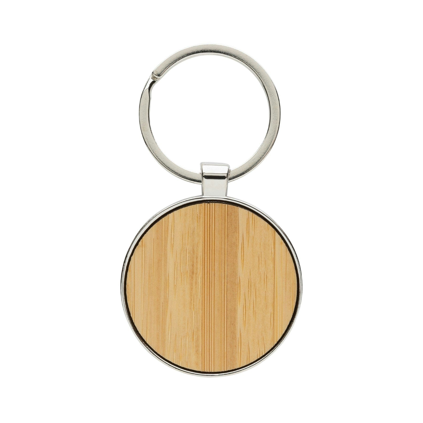 XD Collection Round Zinc Alloy Recycled Keyring - Silver - One Size