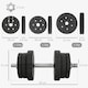 image 5 of HOMCOM 25KG Adjustable Dumbbells Weight Set Hand Weight for Body Fitness