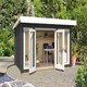 image 3 of Dorset-Log Cabin, Wooden Garden Room, Timber Summerhouse, Home Office - L430 x W320 x H233.7 cm Brown