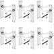 image 1 of Golden Grace 6 Pairs Victorian Scroll Premium Door Handles Lever Latch in Polished Chrome Finish - 150mm Long Chrome