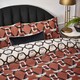 image 3 of Furn Avalon Reversible Geometric Duvet Cover Set | Red | Brick | Single | 1