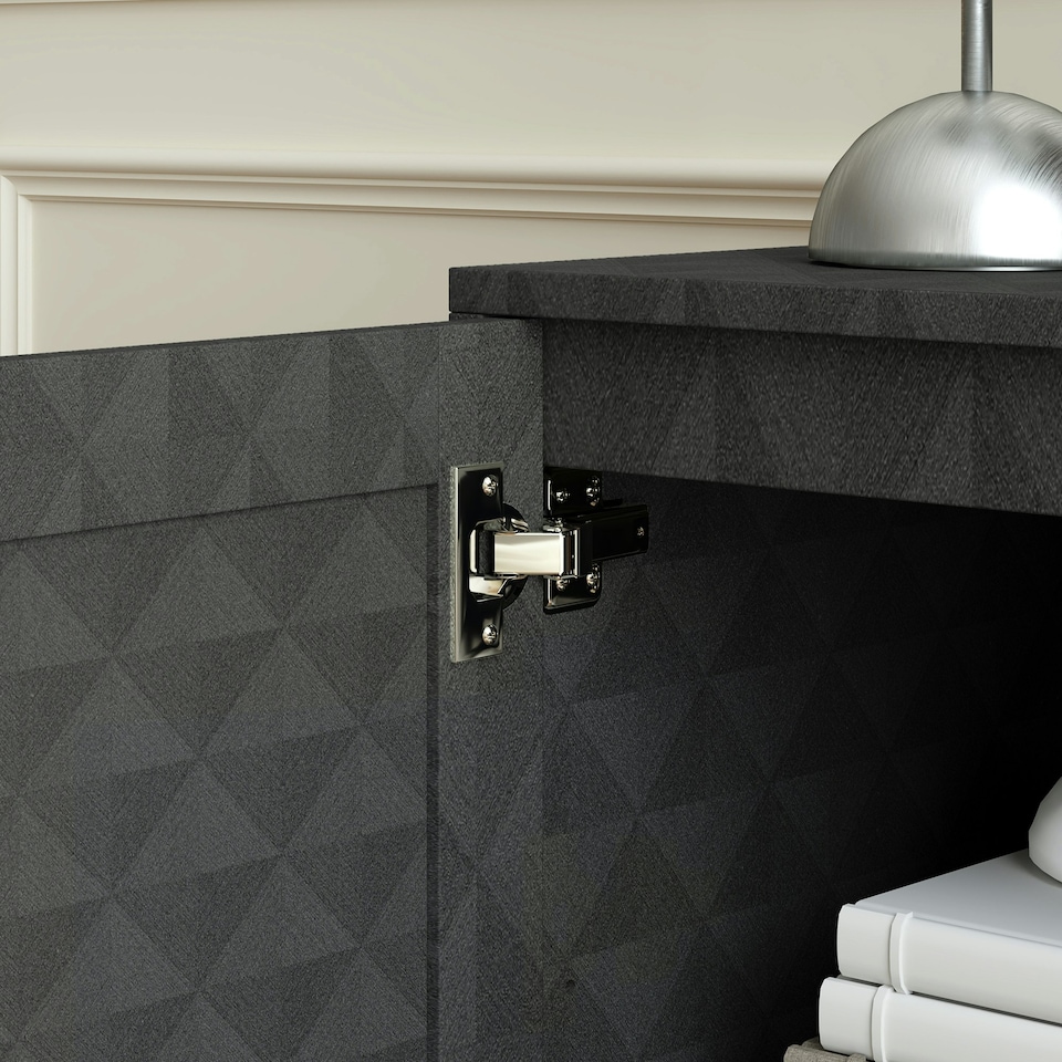 image 1 of HOMCOM Modern Storage Cupboard with Adjustable Shelf and 2 Doors, Grey 