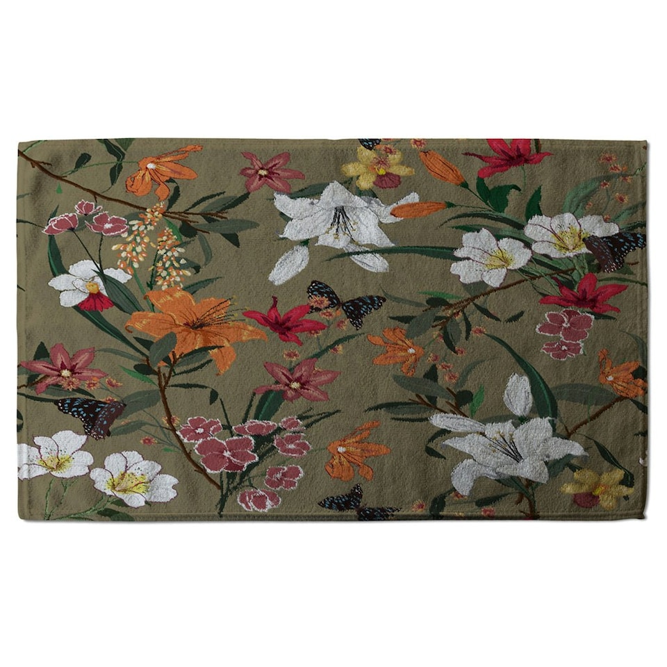 image 1 of Selection Of Flowers (Kitchen Towel)