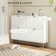 image 3 of HOMCOM Slim Shoe Storage Cabinet with 4 Flip Drawers for Hallway White