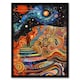 image 1 of Psychedelic Stairway Heaven Space Home Decor Black Framed Wall Art Print A4