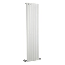 Lucia Square Vertical Single Panel Radiator 1500 x 354mm - Satin White | White | Satin White | 1