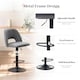 image 8 of SONARA Set of 1 Adjustable Velvet Upholstered Breakfast Bar Stools | Grey
