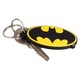 image 2 of Batman Symbol Rubber Keyring - Black/Yellow - One Size