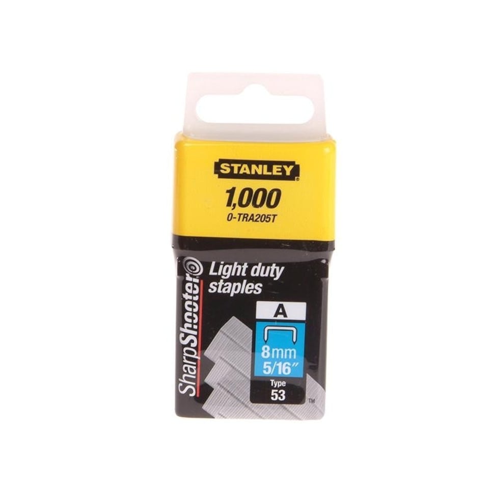 Stanley Hand Tools Tra2 Light-duty Staples - Multi Colour - 8mm