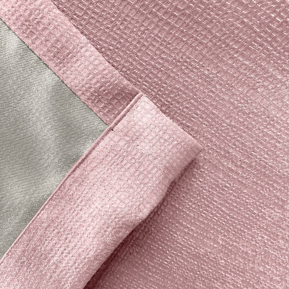 image 1 of Enhanced Living Matrix Blush Pink 46 x 90 inch (117x229cm) Tape Top Thermal Noise reducing Dim Out Curtains (PAIR) | Pink | Blush | 2