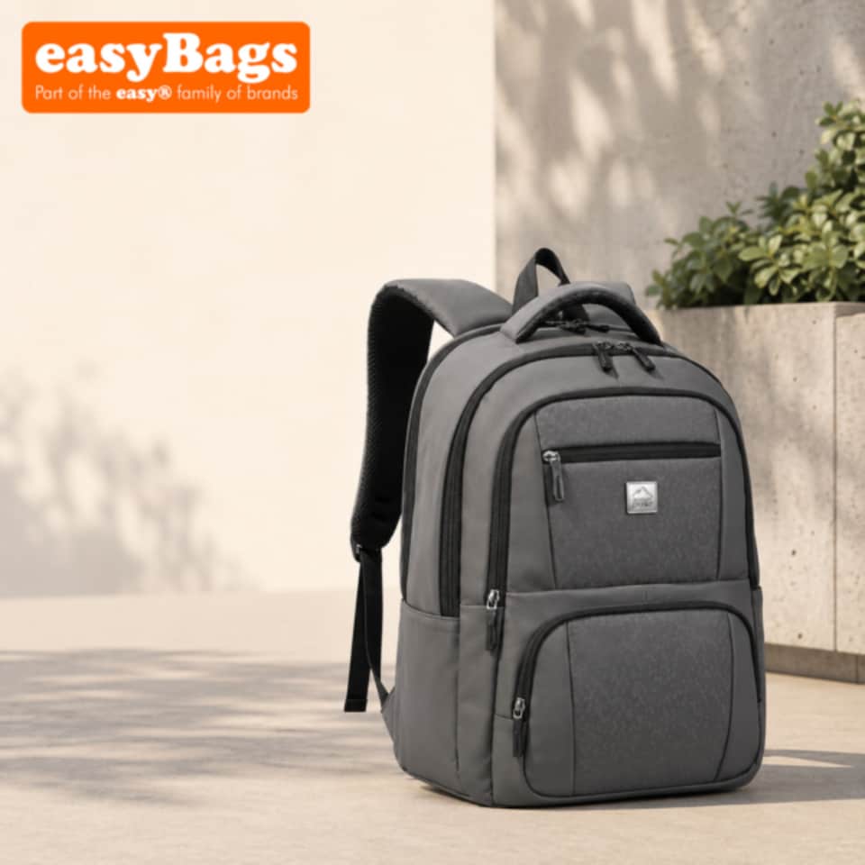 image 1 of Durable Laptop Backpack with Smart Organisation and Travel-Friendly Design - Grey