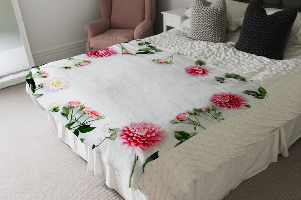 image 1 of Scattered Flowers Blanket | Multi