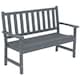 image 1 of Outsunny 2 Seater Plastic Garden Bench, Outdoor Patio Furniture, Grey | Grey | Grey wood effect | Not provided
