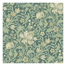 World Of Wallpaper Marian Floral Wallpaper - Green/Multicoloured - 10m x 53cm | Green
