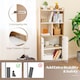 image 5 of COSTWAY 3-Tier Tall Bookshelf Modern Display Cabinet White