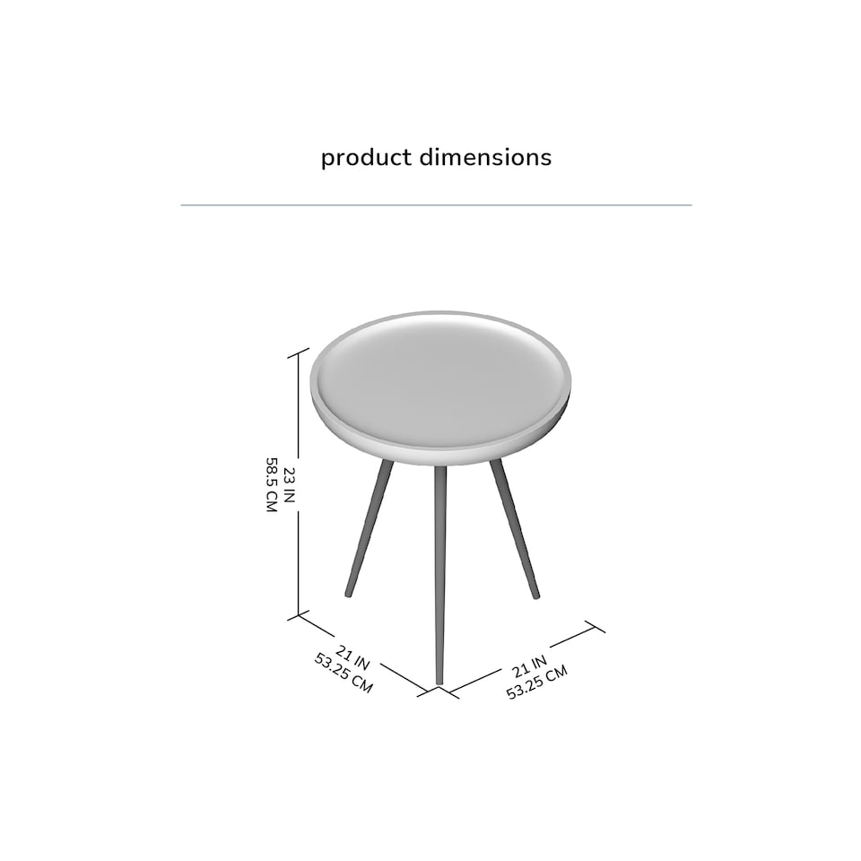 image 1 of Chervey Round Solid Mango Wood Side Table with Tri-Pin Legs Large