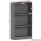 image 3 of Vida Designs Cambridge 3 Tier Medium Bookcase Display Storage, Grey
