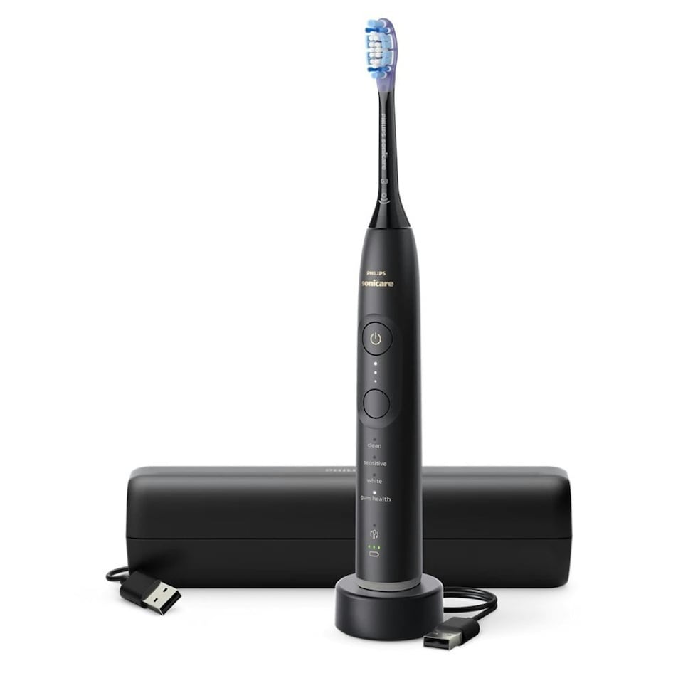 image 1 of Philips 7100 Series Black Toothbrush with Charging Case