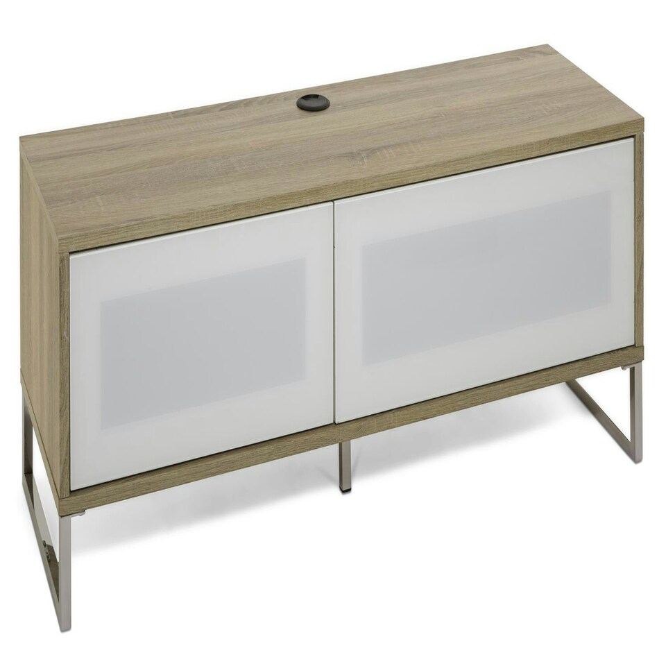 image 1 of Helium TV-Stand with 1 Door & 1 Flap Ligth Oak/White Brown | Light Oak