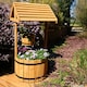 image 8 of Wooden Wishing Well Garden Planter Plant Box Flowerpot Ornament Patio Display
