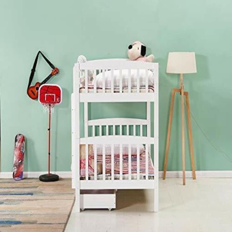 image 1 of Bunkbed Kids white 3ft single wooden bunk bed childrens bedroom furniture
