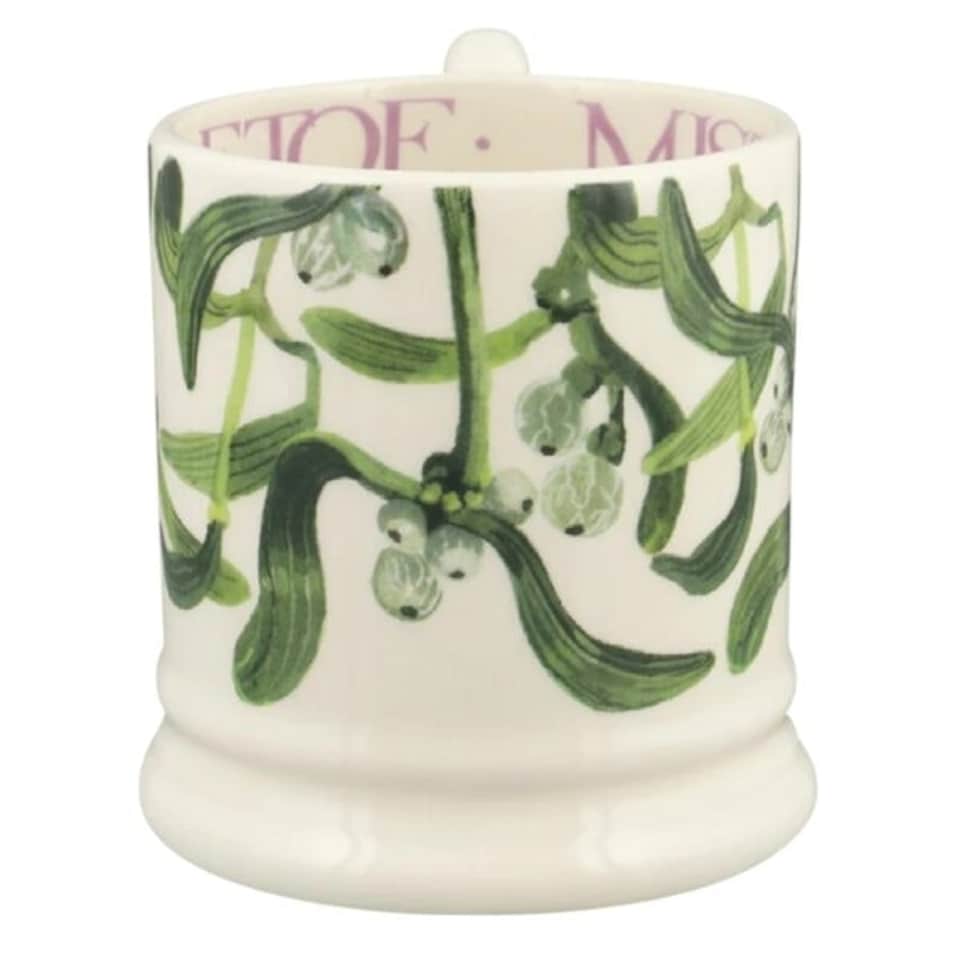 image 1 of Mug: 1 x 300ml Emma Bridgewater Mistletoe Half Pint Mug, Ceramic White