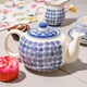 image 5 of Nicola Spring Hand-Printed Teapot - 820ml - Navy